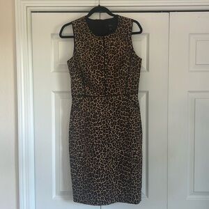 J. Crew Leopard Print Sheath Dress